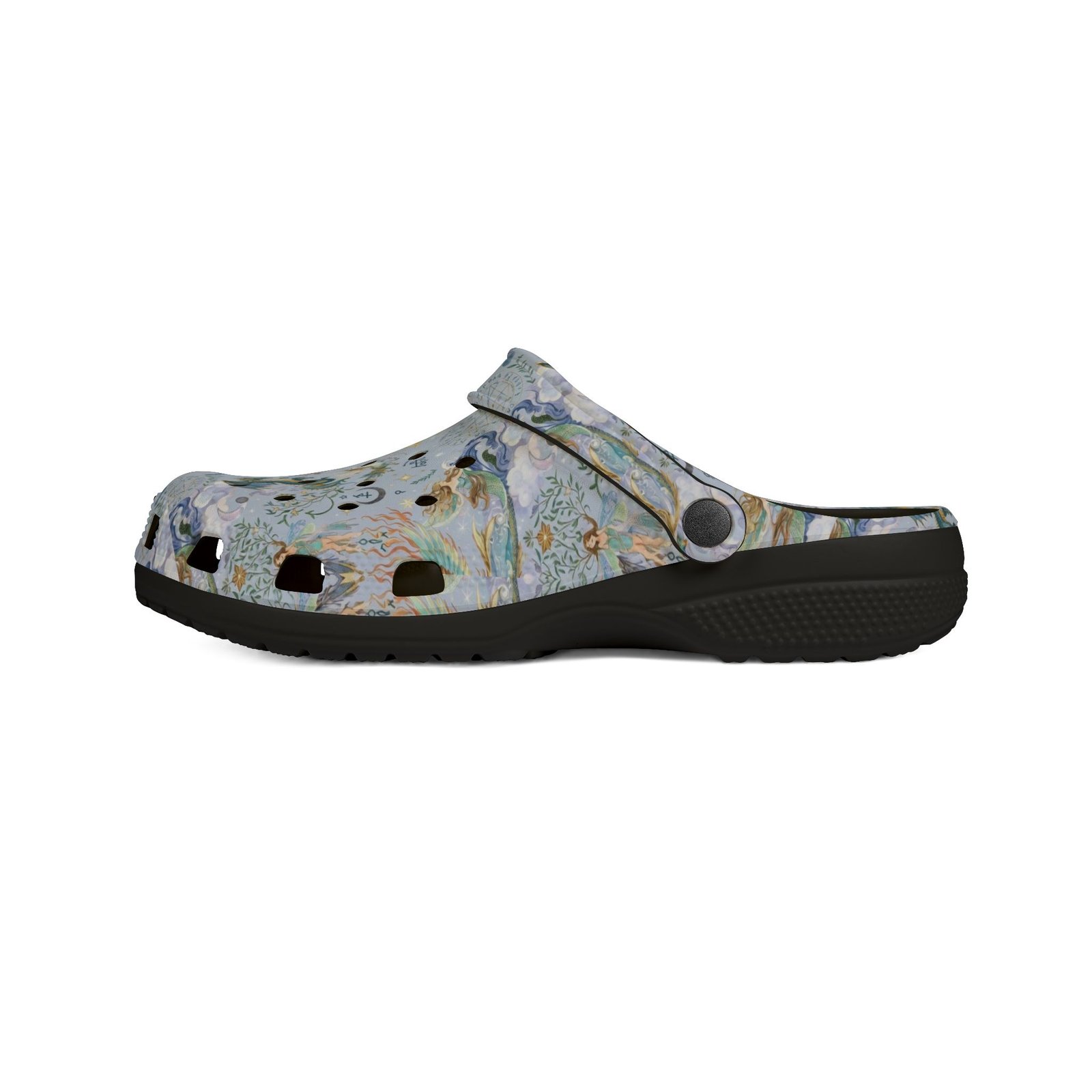 Dragon Mermaid Garden EVA Foam Clogs — Watercolor Sea Creatures Slip-On Shoes - Image 13