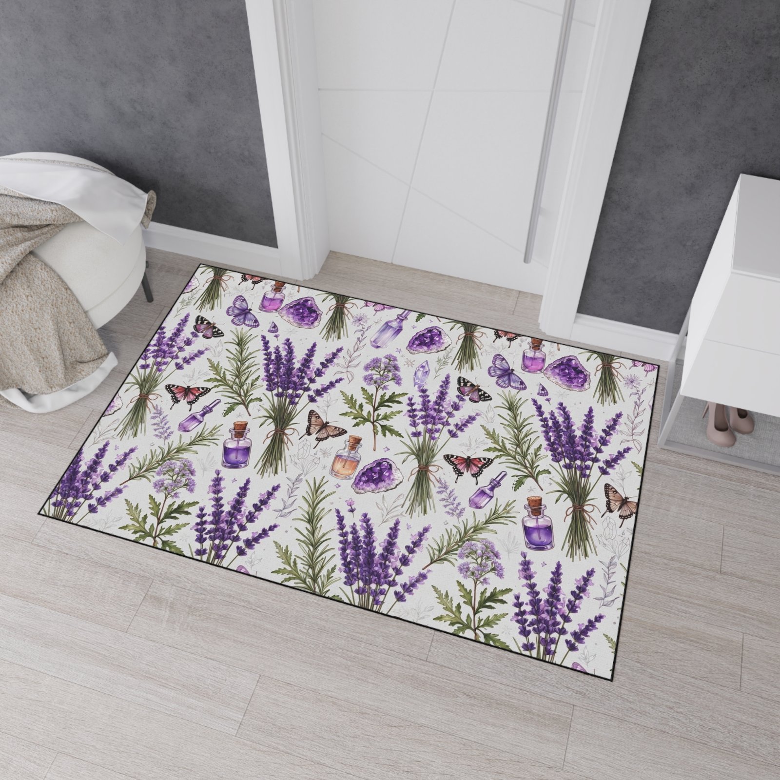 Lavender Potion Bottles Apothecary Heavy Duty Floor Mat - Image 4