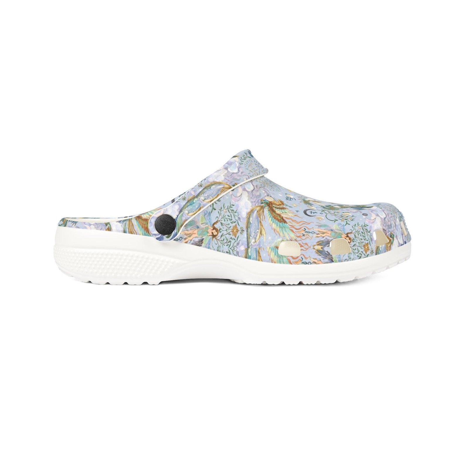 Dragon Mermaid Garden EVA Foam Clogs — Watercolor Sea Creatures Slip-On Shoes - Image 7