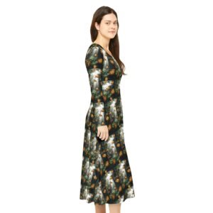 Floral Vintage Night Dance Dress — Women's Long Sleeve AOP Maxi