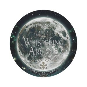 Whispering Arcane Moon Round Rug — Mystical Celestial Decor
