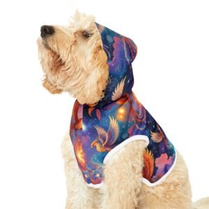 Phoenix Galaxy Pet Hoodie — Mystical Bird Print Dog & Cat Hoodie