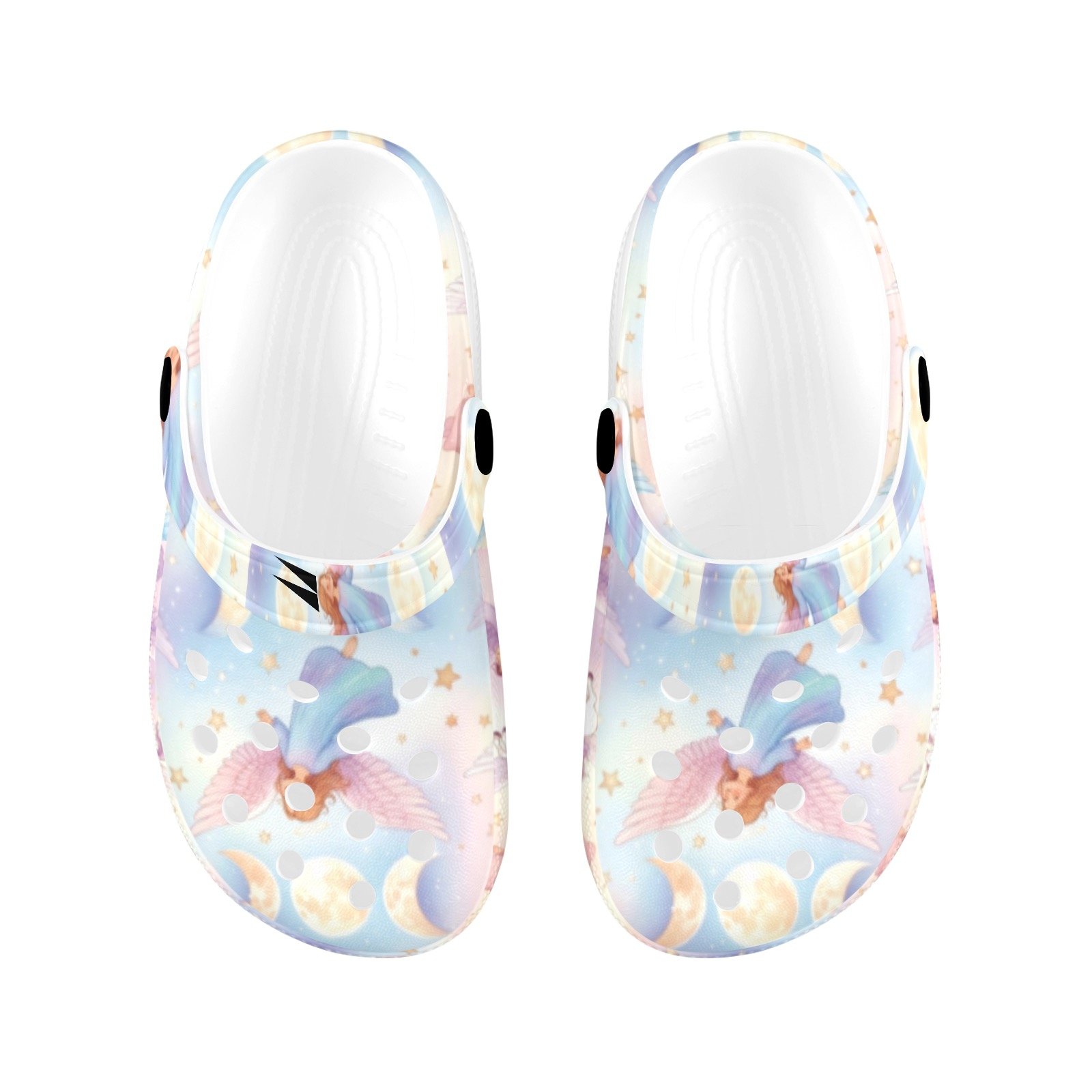 Kid's Mystical Angel's, Unicorn's and Triple Moons Print Foam Clogs for Kids - Image 2