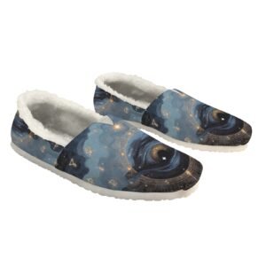 Starry Eyed Mystical Fleece-Lined Canvas Shoes for Women Slip-On