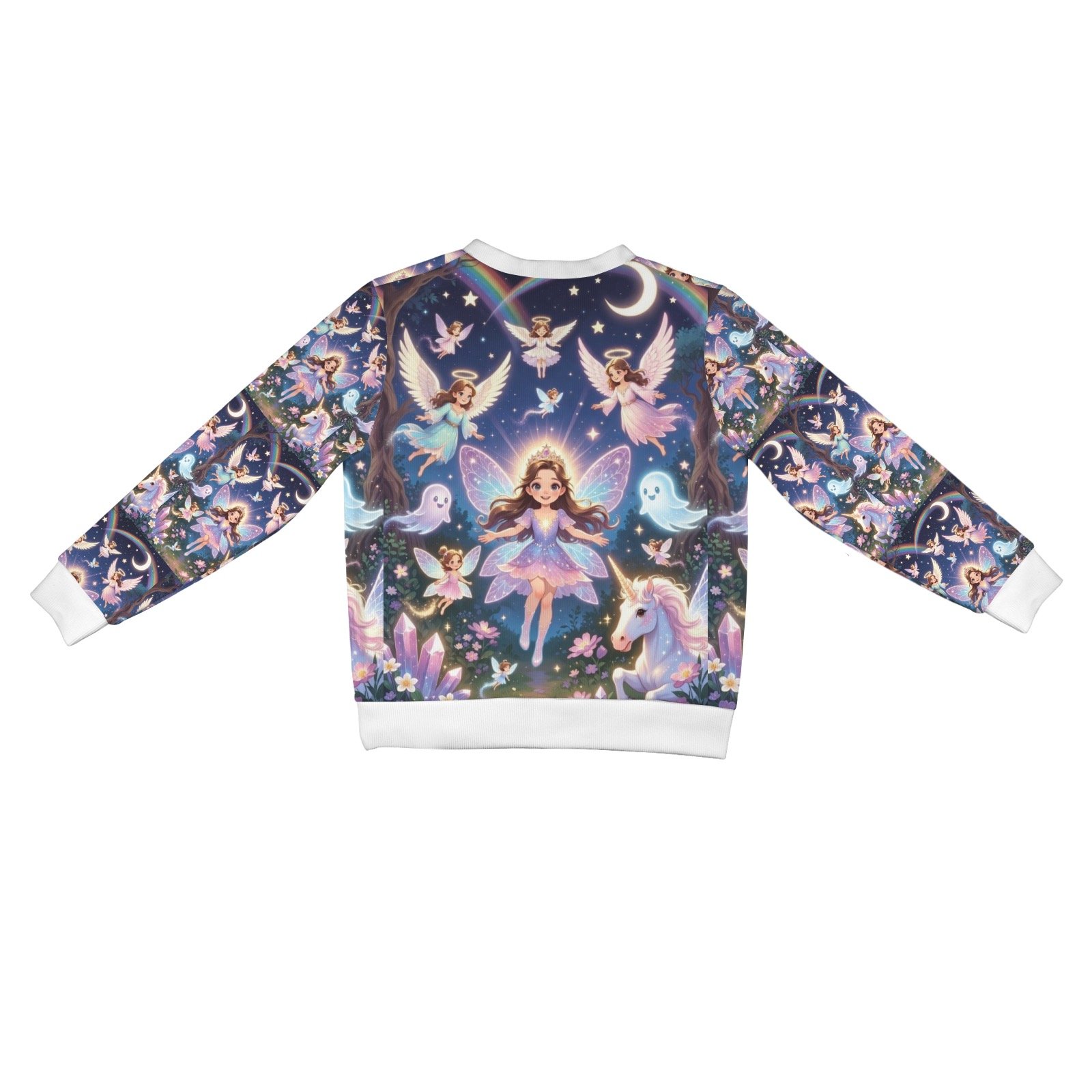 Women's Mystical Angel Unicorn print Women's Ribbed Cardigan - Image 5