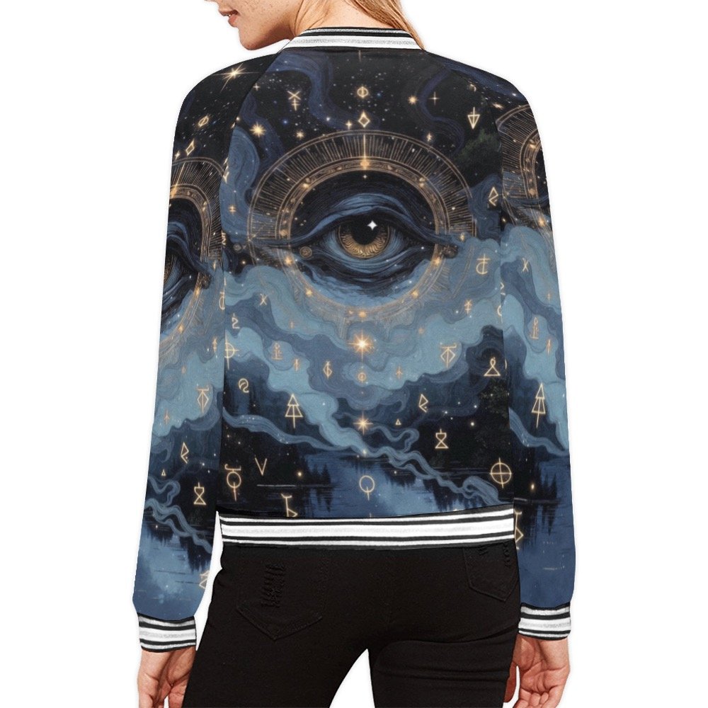 whispering arcane mist sigil bomber-jacket All Over Print Bomber Jacket for Women (Model H21) - Image 3