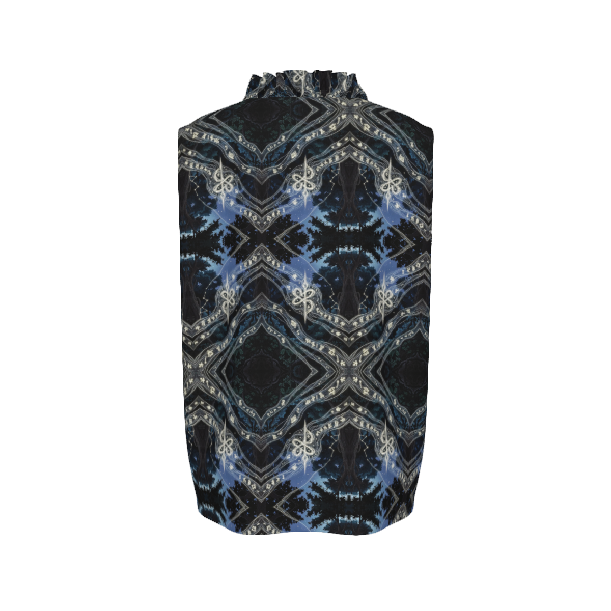 Mystical Design Women's Ruffle V-Neck Sleeveless Blouse - Image 2
