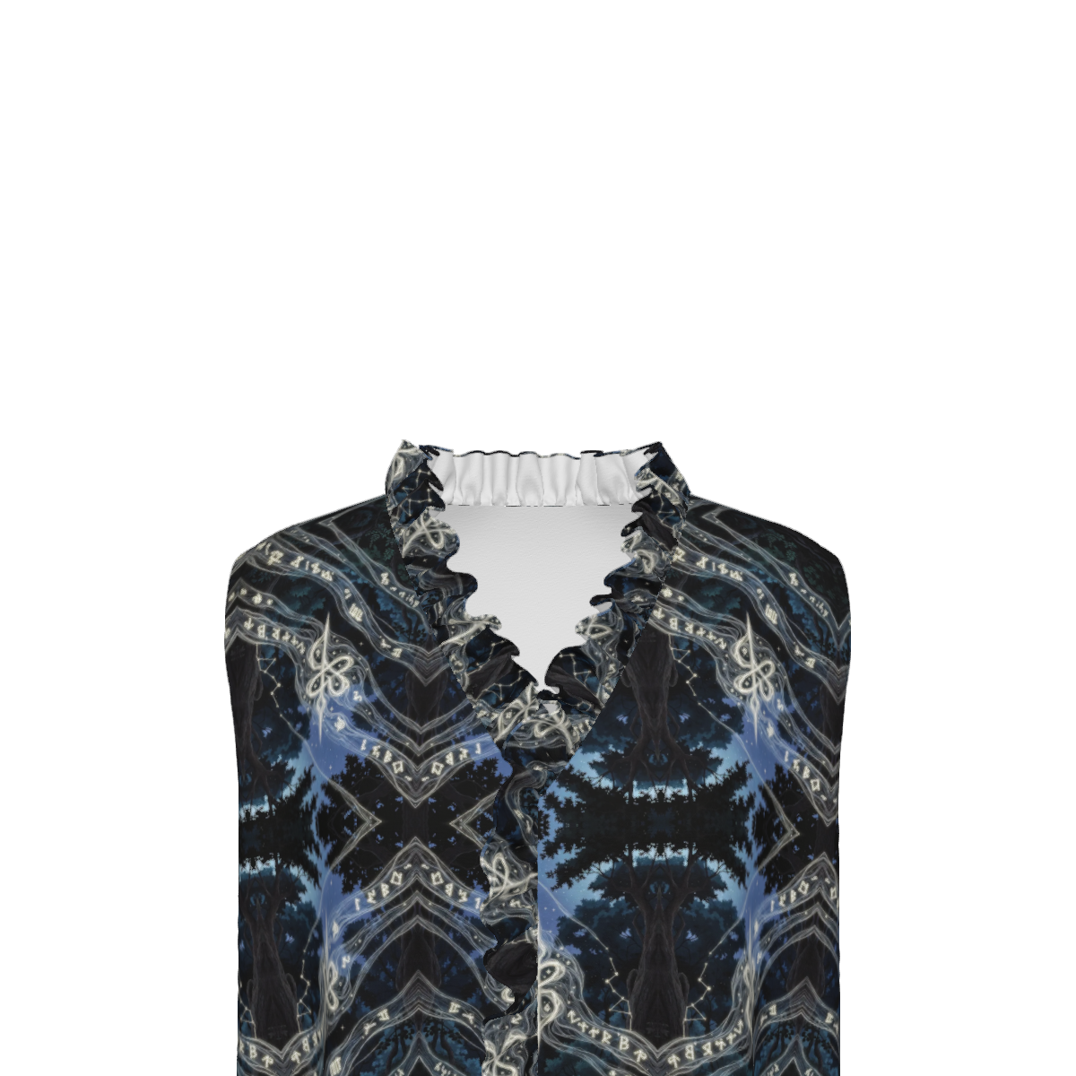 Mystical Design Women's Ruffle V-Neck Sleeveless Blouse - Image 6