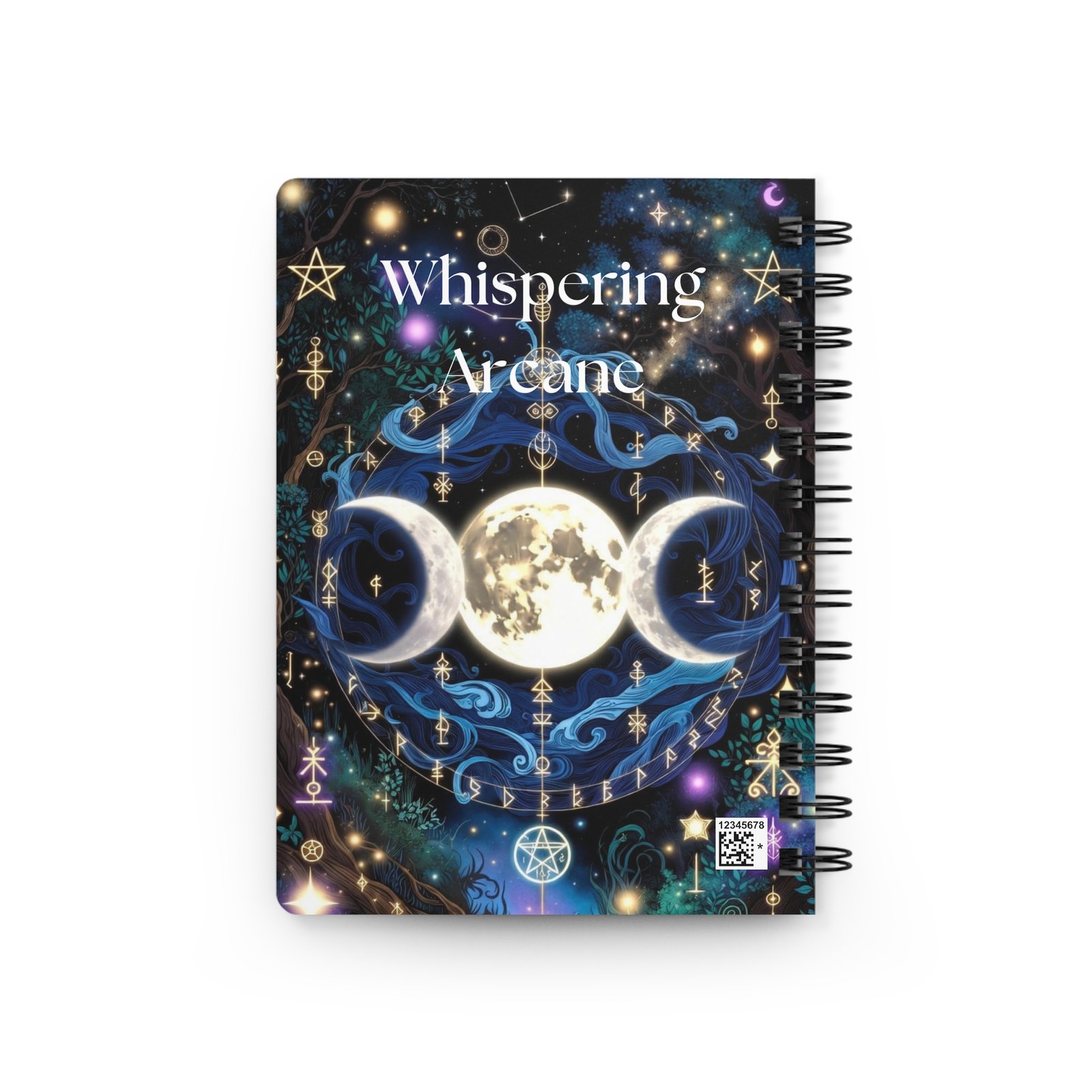 Mystic Moon Spiral Journal — "Whispering Arcane" Celestial Notebook for Witches, Tarot & Astrology - Image 3