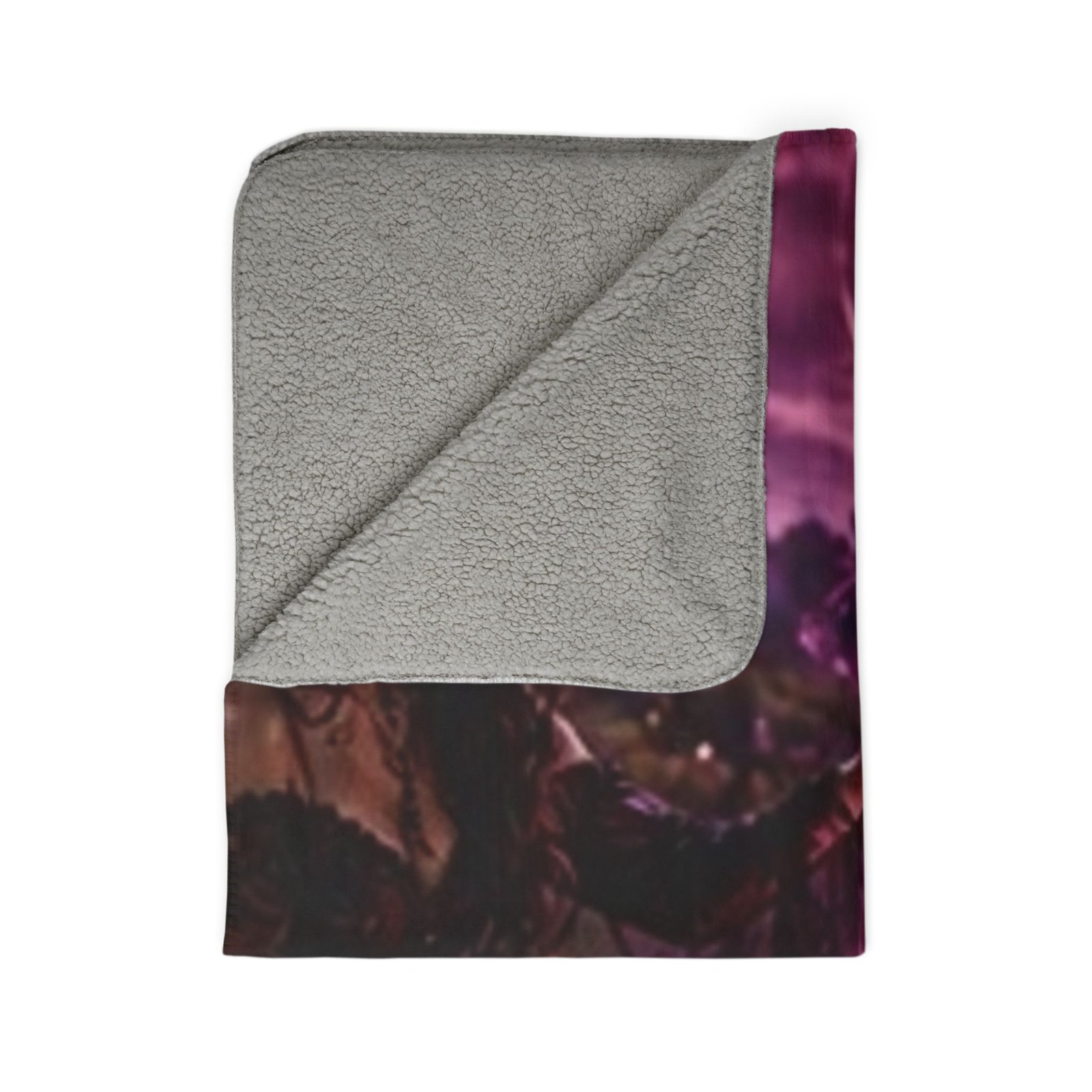 Dracula Follows Me - Witch Cauldron Moon Sherpa Blanket — Mystical Pink Magic Throw - Image 3