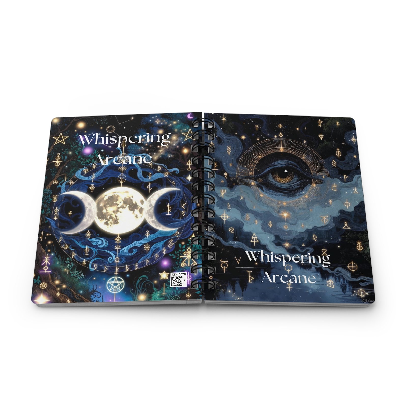 Mystic Moon Spiral Journal — "Whispering Arcane" Celestial Notebook for Witches, Tarot & Astrology - Image 4