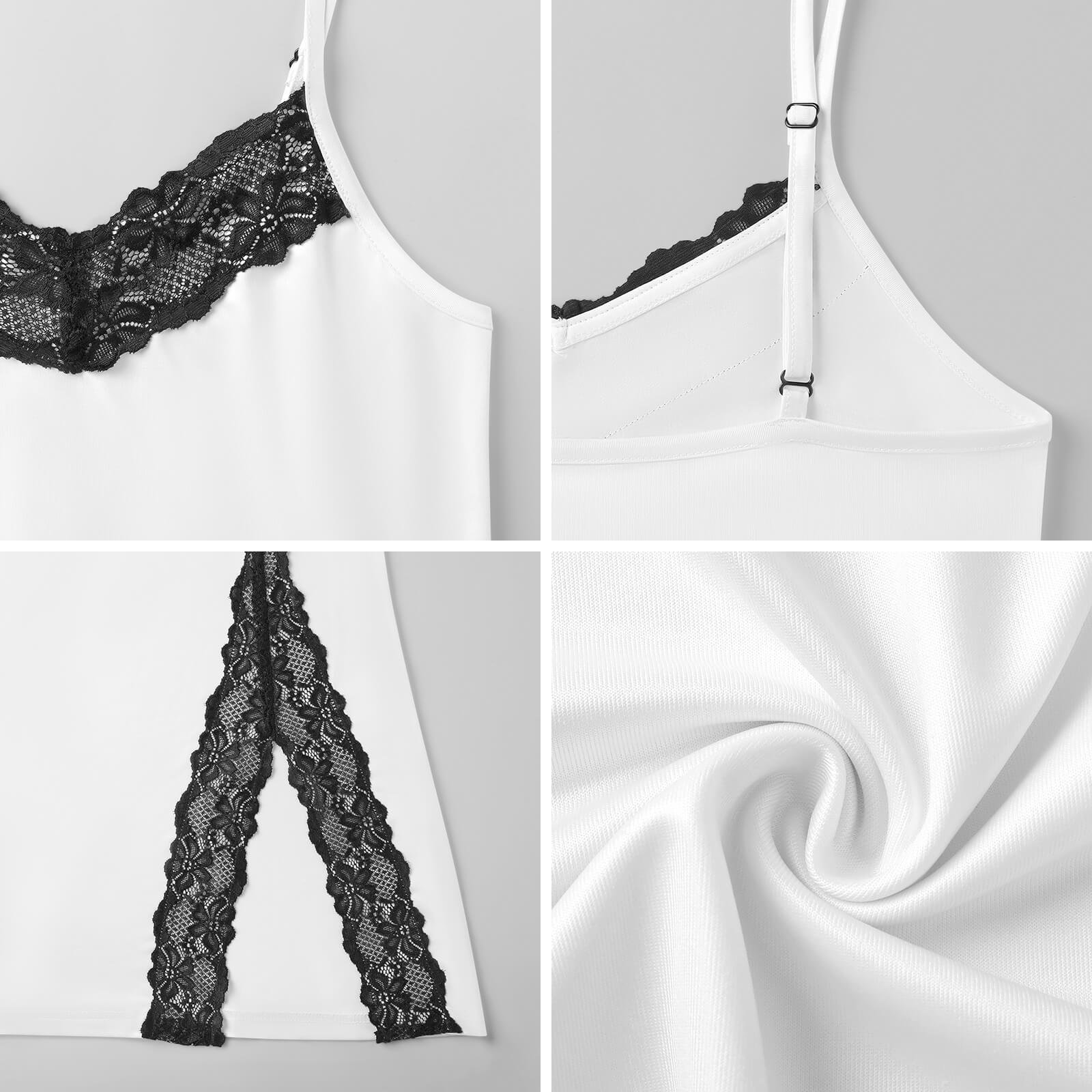 Dracula Follows Me S3xy cami Women's Lace Slit Cami Pajama Dress - Image 5